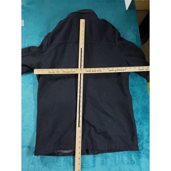 Express Jacket Sz Medium Womens Black Long Sleeves Military Pockets Wool Blend - Picture 6 of 7